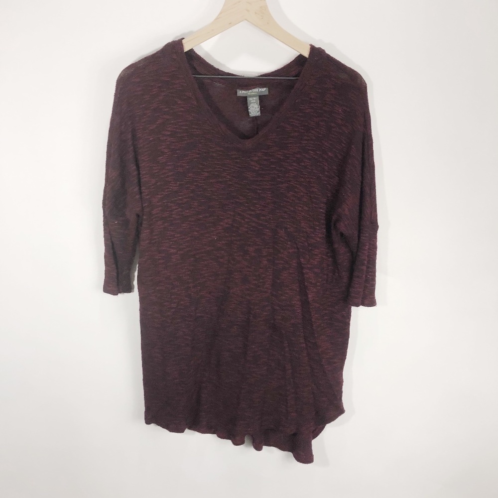 A Pea In The Pod Burgundy Maternity‎ Dolman Sweater